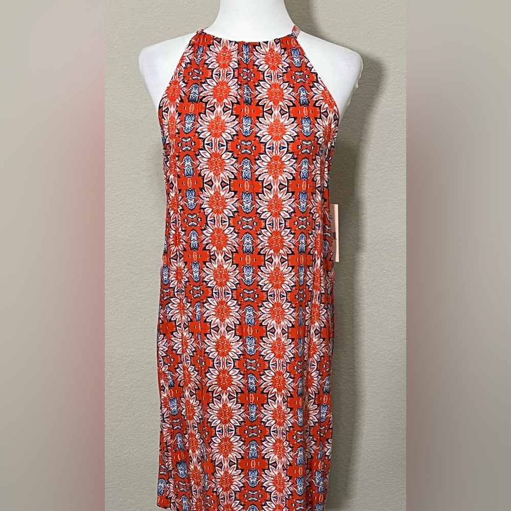 Nanette Lepore Halter Top Floral Midi Dress Size 10